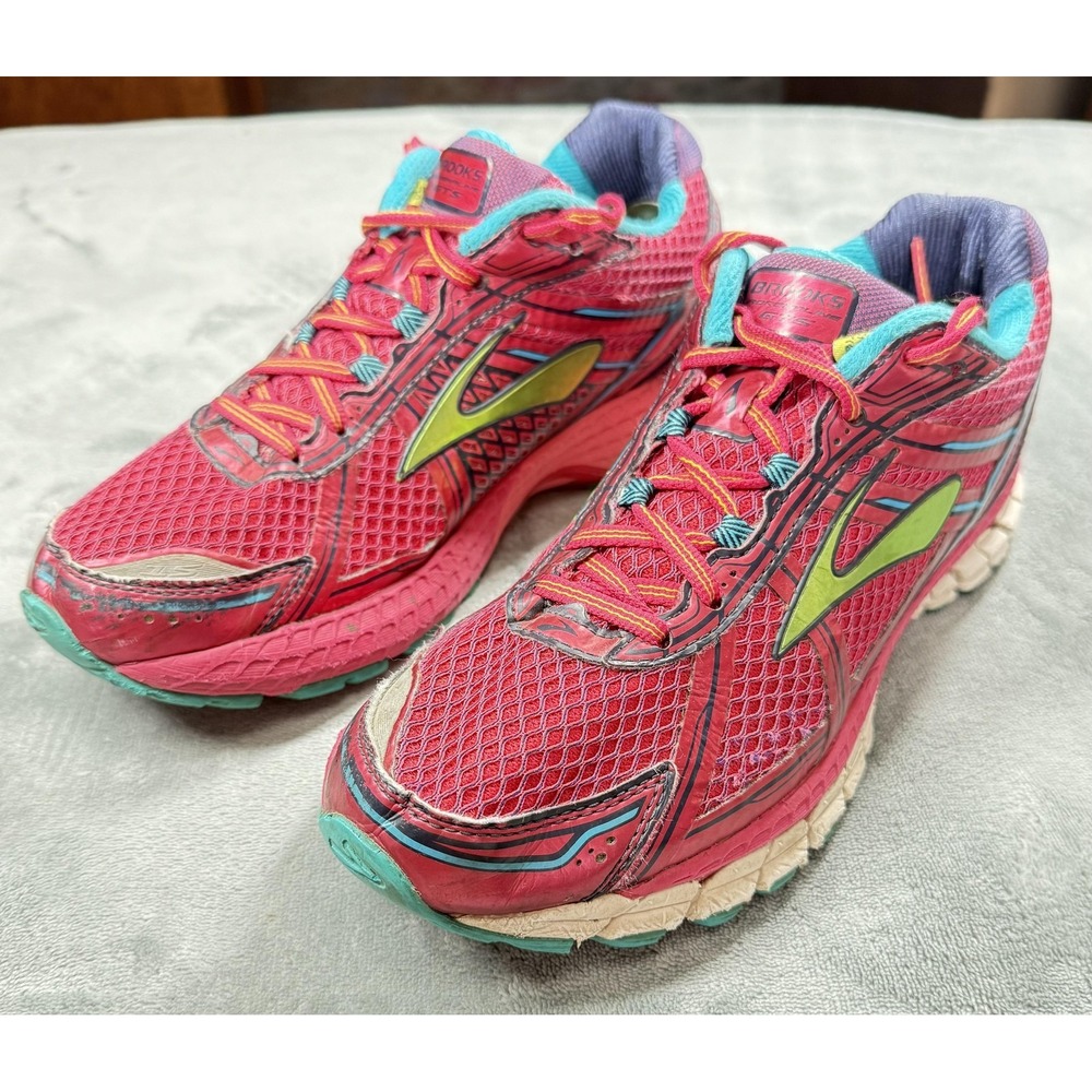 Brooks Adrenaline GTS 15 Shoes Womens Size 8.5 Pink Running Athletic Sneakers